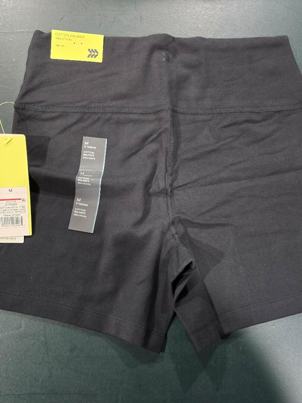 Women's High-Rise Cotton Balance Bike Shorts 5" - Black M
